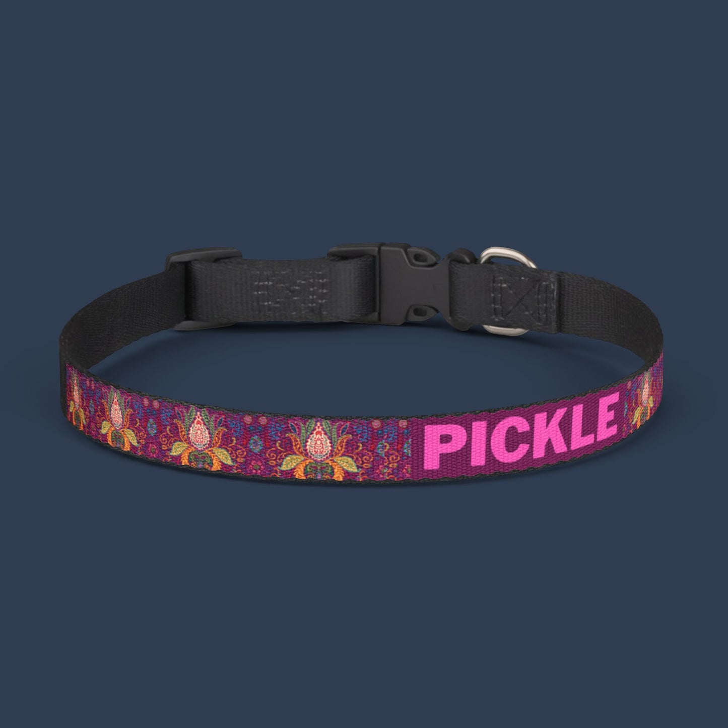 Midnight Lotus Clip-on Collar
