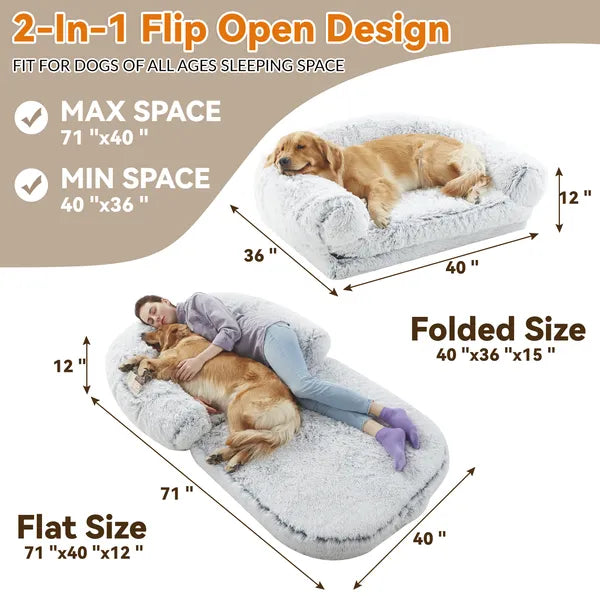 Luxe Foldable Orthopedic Dog Sofa Bed