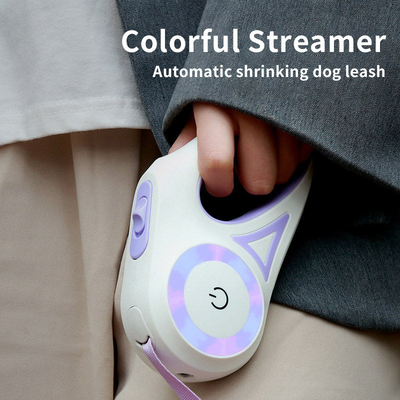 Retractable Leash And Dog Collar Spotlight Automatic Pet Dog Cat Traction Rope For Small Medium Dogs Pet Product